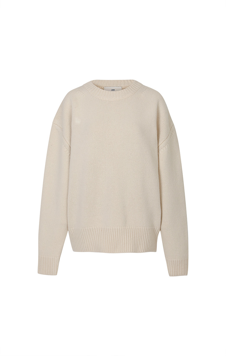 VICTORIA WOOL AND CASHMERE-BLEND SWEATER (IVORY, GREY)