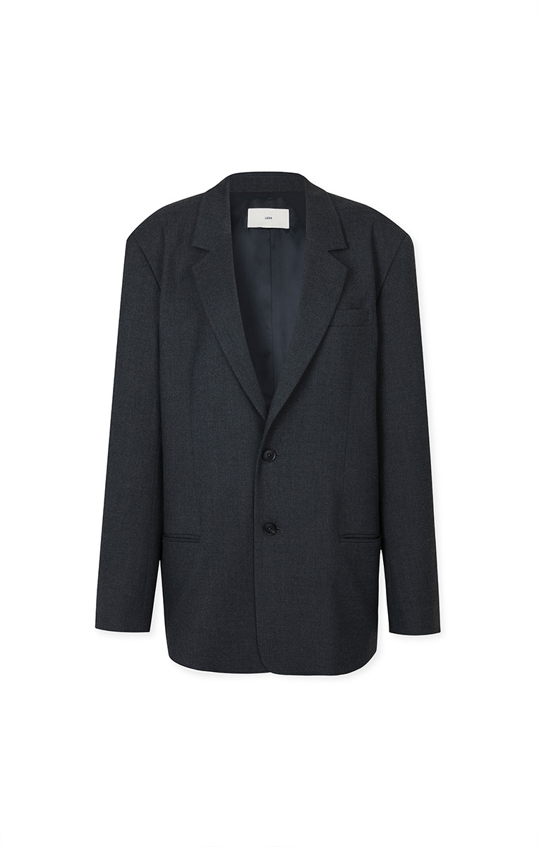 WILLOW SINGLE BREASTED JACKET (CHARCOAL)