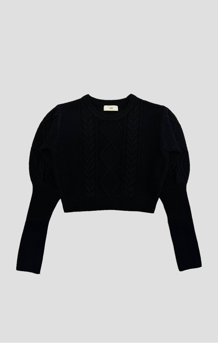 DANIELLE WOOL CABLE KNIT (BLACK)