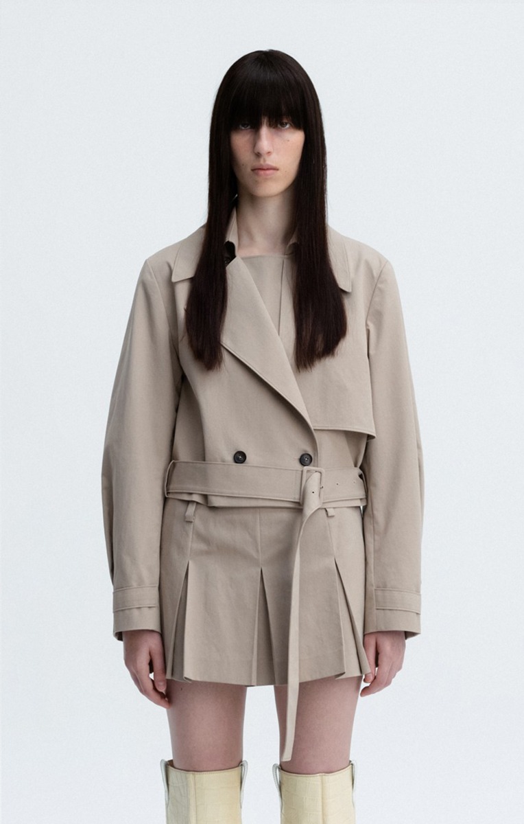 CLAIRE TRENCH SHORT JACKET(BEIGE)